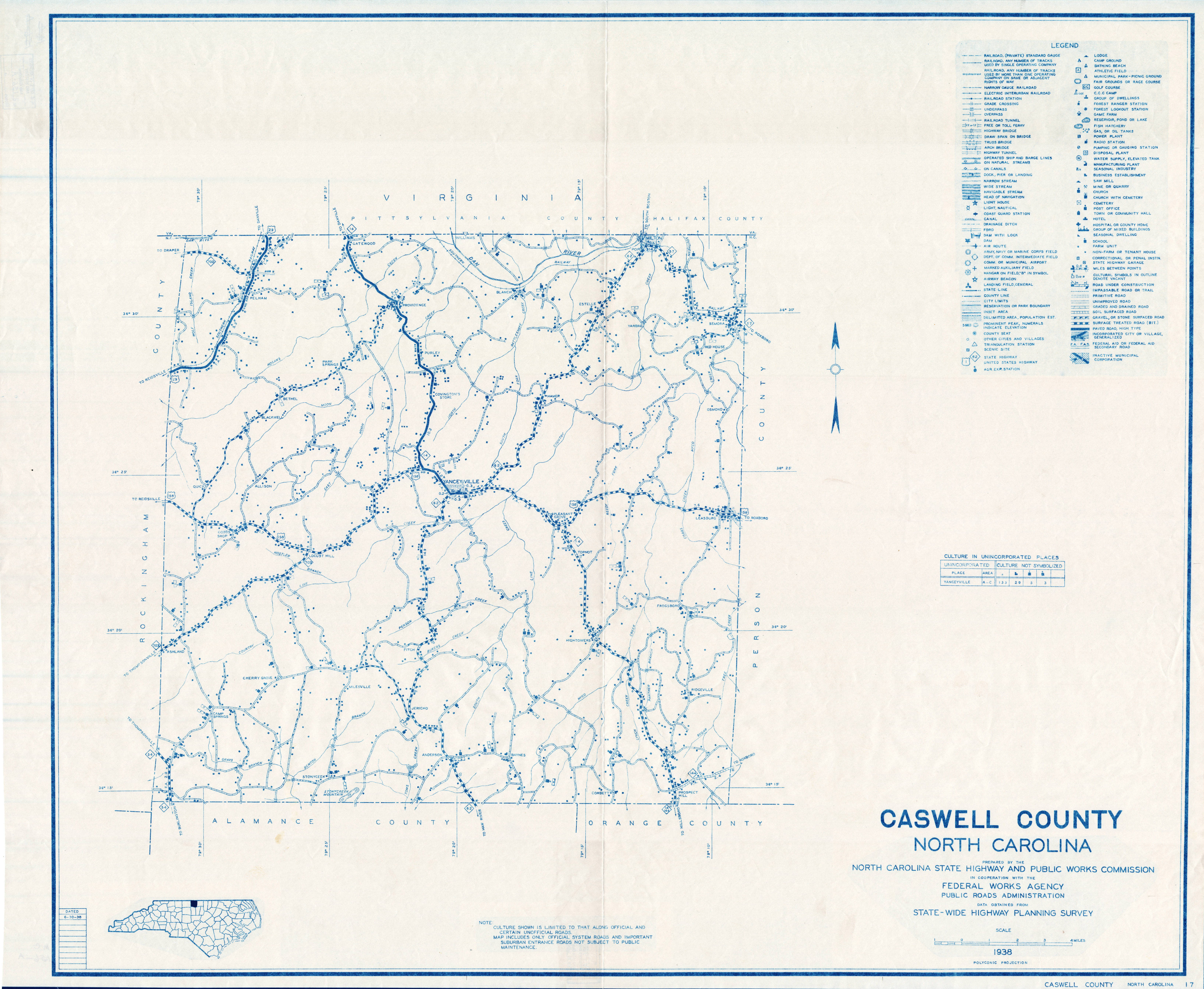 Caswell County Maps