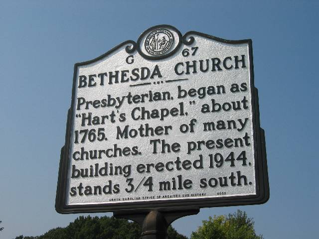 Bethesda Church Historical Marker