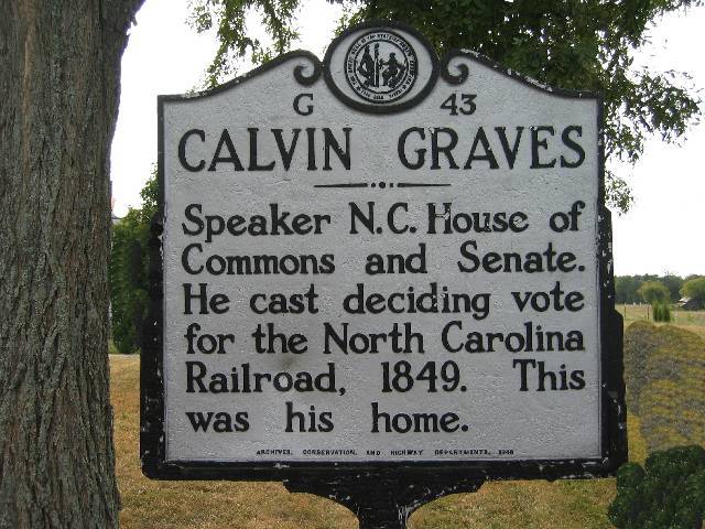 Calvin Graves Historical Marker