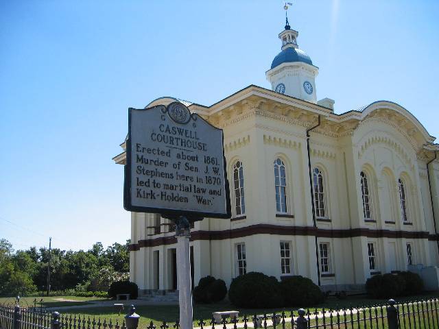 Caswell County Courthouse Historical Marker