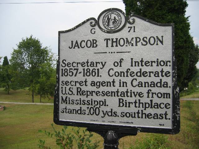Jacob Thompson Historical Marker