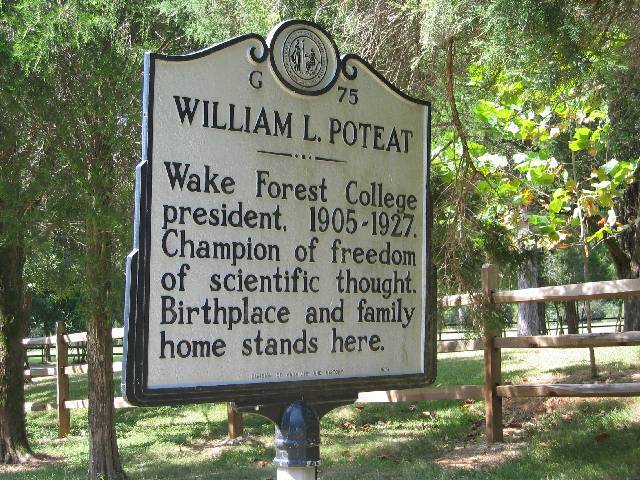 William L. Poteat Historical Marker